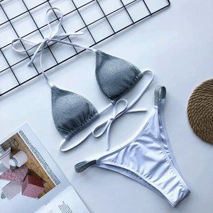 White & Silver Bikini
